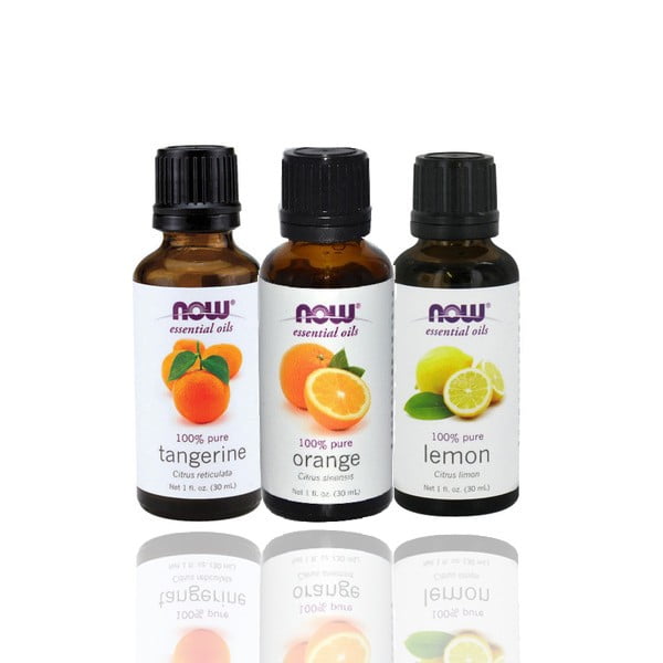 Now Foods Orange, Lemon, Tangerine 1ounce Essential Oils (Pack of 3