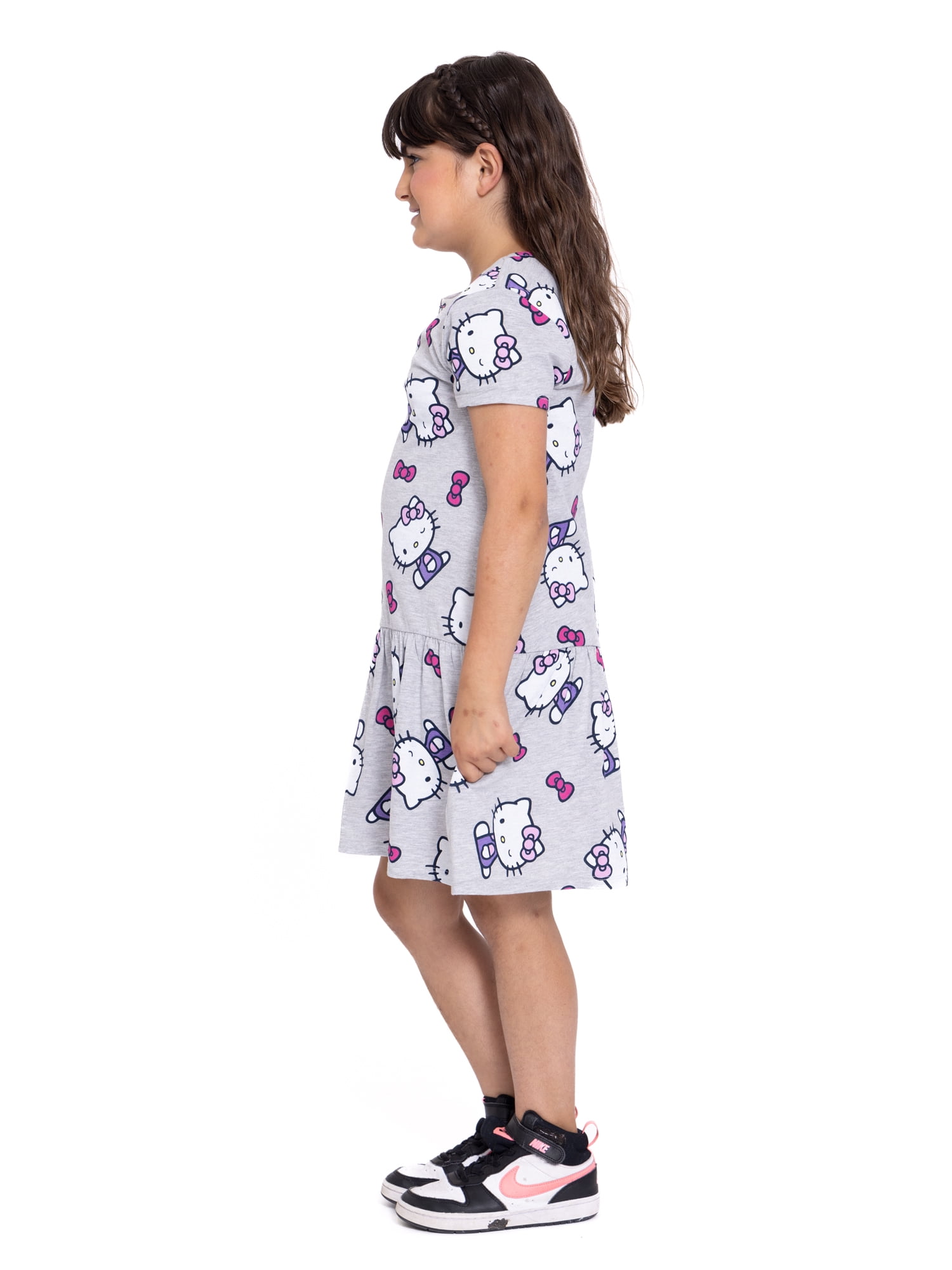 Hello Kitty Girls Short Sleeve Dress, Sizes 4-12