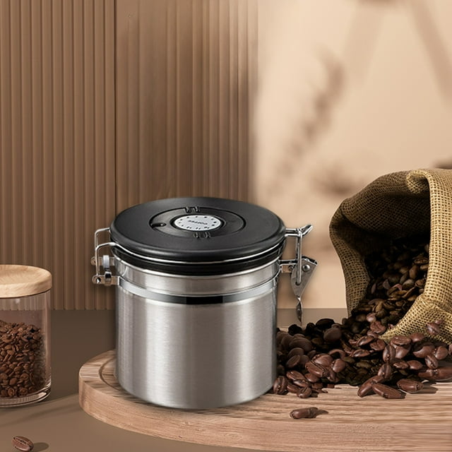JMYHOAM Kitchen Gadgets Coffee Pea Storage Jar Coffee Powder Milk Powder Airtight Jar Storage Organiser Pea Storage Jar Vacuum one Way Venting Home and Kitchen on Clearance