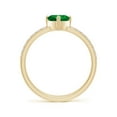 thumbnail image 2 of ANGARA Natural 0.6 Ct. Emerald with Diamond Heart Ring in 14K Yellow Gold for Women (Ring Size: 6.5), 2 of 8