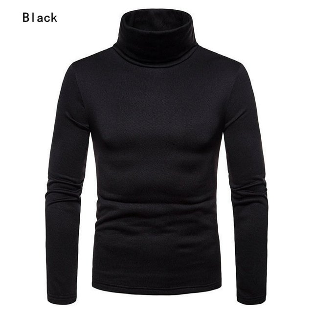 Chandails à Col Roulé Ajustés Décontractés pour Hommes Pull Tricoté Chandails Thermiques