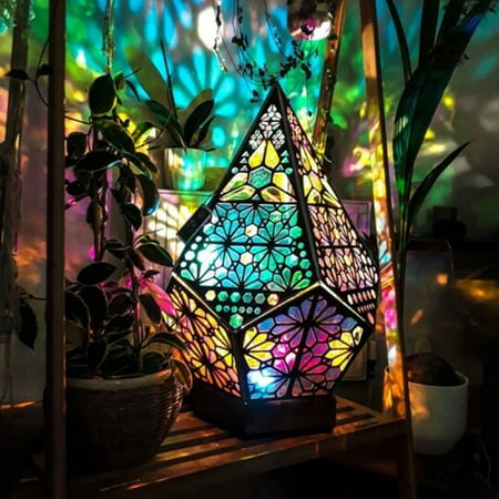 

OBOSOE LED Lights Bohemian Floor Projector Colorful 3D Night Lamp