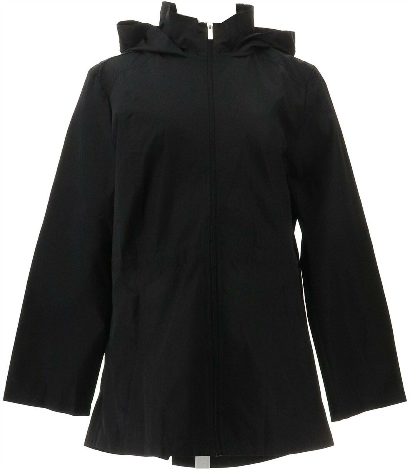 susan graver water resistant packable anorak jacket with hood