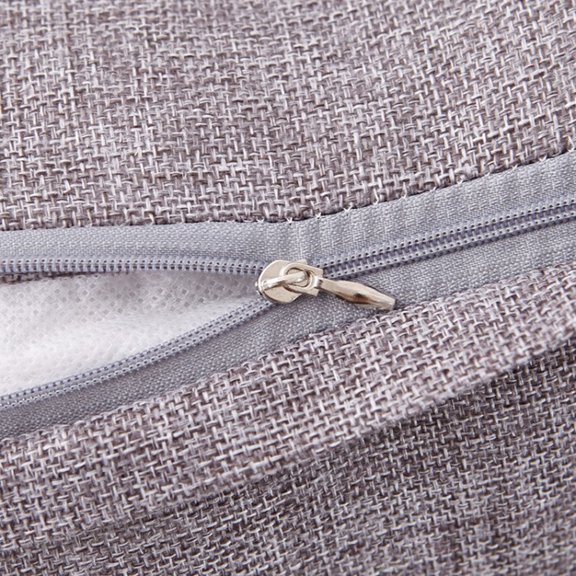 OULII Grey Cushion Covers 50x50 with Hidden Zipper Breathable Flax Fabric Perfect for Sofa and Coffee Shop