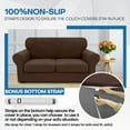 thumbnail image 4 of XYMHUN 2-Piece Armchair Sofa Cover Stretch Couch Cover Washable Sofa Slipcover Furniture Protector with 1 Cushion Cover,Coffee, 4 of 7