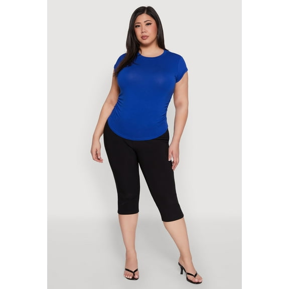 Womens Plus Size Side Ruched Tee