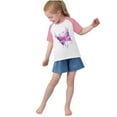 thumbnail image 4 of RXIRUCGD 2025 Vêtements d'Été pour Enfants Tout-Petits Garçons Filles Mode Mignon Col Rond Imprimé Manches Courtes Haut, 4 of 6