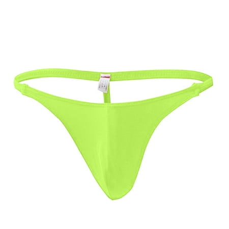ZSQDM Clearance Underwear for Women  Sretch Men s Micro G-string Thong Underwear Briefs T-back Green One Size