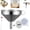11cm/4.3in, variant on 304 Stainless Steel Filter Funnel with Strainer, Heavy-Duty Thickened Stainless Steel Kitchen Funnel with Handle, Metal Kitchen Funnel Set for Oil, Sauce, Wine, Tea, Jars, Bottles (11cm/4.3in)