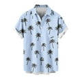 thumbnail image 1 of Mens Camisetas de Verano Casual Cuello Impreso Botón de Manga Corta Moda Cardigan Bolsillo Superior, 1 of 4