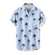 thumbnail image 2 of Blusa y camisa de manga corta con cuello vuelto para hombre, estilo casual, con cuello estampado, manga corta, botones, moda, cárdigan con bolsillo, blusa de poliéster para hombre, 2 of 4