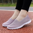 thumbnail image 6 of NOKIO Women's Knit Sneaker Lightweight S𝗅ip On L𝗈afers Shoes Breathable Wide Width Sport Shoes Casual Jogging Athlet𝗂c Shoes Gym Fitness Running Shoes for Summer and Autumn, 6 of 7
