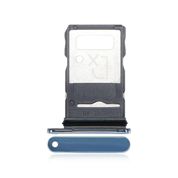 Replacement Single Sim Card Tray Compatible For Motorola Edge 20 Pro (XT2153-1) (Blue Vegan Leather)
