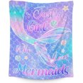 thumbnail image 1 of LHSHID Mermaid Tail Blanket Gifts Cute Throw Blanket for Grils Soft Fuzzy Blankets for Couch & Sofa 50x60in, 1 of 6