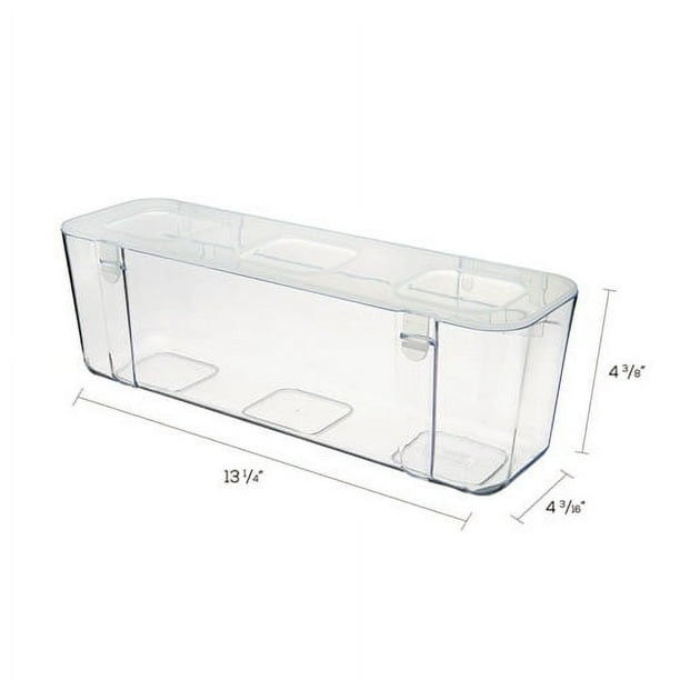 Stackable Caddy Organizer, Large, Plastic, 13.24 x 4 x 4.38, White Stackable Caddy Organizer, Large, Plastic, 13.24 x 4 x 4.38, White