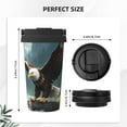 thumbnail image 3 of Goofa Forest River Bald Eagle for Insulated Travel Coffee Mug Spill Proof Leak Proof 16 OZCoffee Tumbler Reusable Coffee Cups with Lids Thermos for Hot and Cold Drink, 3 of 8