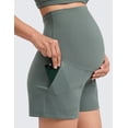 thumbnail image 4 of CRZ YOGA Butterlift Maternity Linerless Shorts 4" Pockets Comfy Yoga Casual Workout Womens Pregnancy, 4 of 5