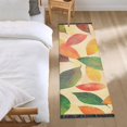 thumbnail image 3 of Yayeee Runner Rug for Bedroom 2'x6' Machine Washable Hallway Non Slip Mat, Green Retro Autumn Leaves, 3 of 8