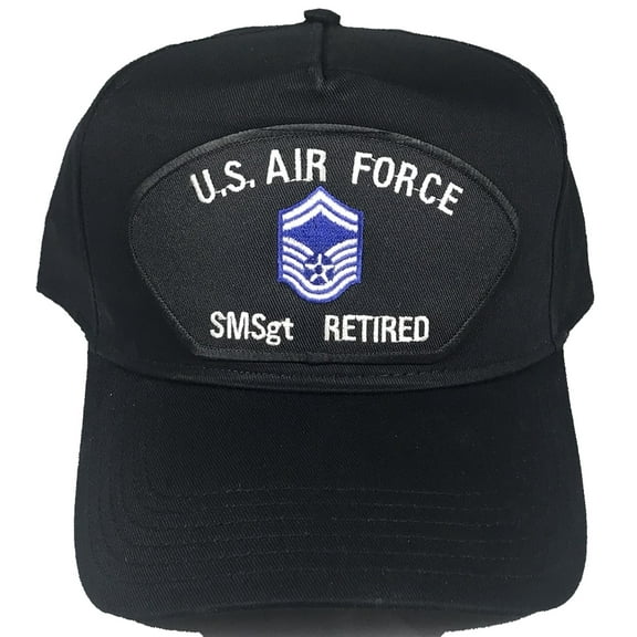 USAF AIR FORCE SENIOR MASTER SERGEANT SMSgt RETIRED INSIGNIA HAT CAP SERVICE VET