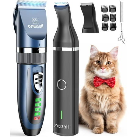 Cat Clippers for Matted Hair,3 in 1 Cat Grooming Kit,Quiet Cordless Cat Shaver for Matted Long Hair,2 Speed Cat Hair Trimmer,Pet Clippers for Cats and Small Dogs