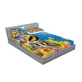 thumbnail image 2 of Ambesonne Ocean Fitted Sheet & Pillow Sham Set, Coral Colony on Reef Top, Queen, Multicolor, 2 of 2