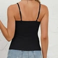 thumbnail image 6 of Besolor Womens Ribbed Cami Tops V Neck Lace Spaghetti Strap Camisole Casual Slim Summer Going out Party Tees Undershirt, 6 of 6
