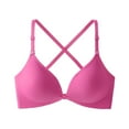 thumbnail image 2 of Ahuyic Womens Bra,Summer Plus Size Bra,Womens Beautiful Back Underwear Push-up Front Buckle Bra Seamless Bra,Pink,M, 2 of 3