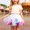 F-221White, variant on ZHOGXU Big Kids Girls Skirt Elastic Waist Flower Print Mesh Comfortable Stylish Skirts For Carnival Party And Daily Wear Black 6-8 Years
