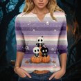 thumbnail image 2 of Godom Pumpkin Shirts for Women Fall Season T-Shirt Halloween Autumn V Neck Tee Tops, 2 of 5