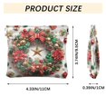 thumbnail image 3 of PU Leather Coin Purse Wallet Compact Water-Resistant Card Cases Money Organizers Christmas Wreath Pattern, 3 of 7