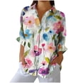 thumbnail image 2 of Karight Womens Button Down Shirt Long Sleeve Blouse, 2 of 5