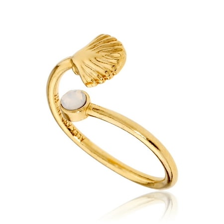 Alex And Ani Shell Ring Wrap 14Kt Gold Plated A16RW21G