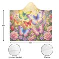 thumbnail image 3 of Colorful Butterfly Wearable Blanket Hoodies for Women Men Adults Butterfly Lovers Soft Cozy Rose Butterflies Hooded Blankets for Home Camping Decor Birthday Gifts 60X80 Inch, 3 of 5