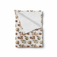 thumbnail image 2 of Sketch Soft Flannel Fleece Throw Blanket, Illustration of Fruits Drawn by Hand Peaches Apples Organic Healthy Food, Cozy Plush for Indoor and Outdoor Use, 50" x 60", Cinnamon and Peach, by Ambesonne, 2 of 6