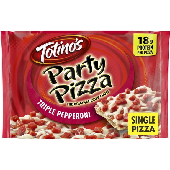 Totino's Party Pizza, Triple Pepperoni, Frozen Pizza, Frozen Snacks, 10.2 oz