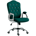 thumbnail image 1 of Vinsetto Chaise de Bureau Capitonnée avec Hauteur Réglable et Fonction d'Inclinaison Vert, 1 of 10