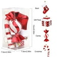 thumbnail image 2 of 4 Pcs Christmas Candy Ornament Set Plastic Peppermint Candy Cane Christmas Decorations Christmas Candy Crutches Gift Boots Set Ornament Xmas Hanging Pendant Decorations with Rope, 2 of 8