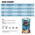 thumbnail image 6 of Pofeuu Colorful Underwater Shark Print Men's Muscle T-Shirt, Sleeveless, Muscle Tank, Classic Muscle Tee Top For Men Casual Sleeveless Muscle T-Shirt Trendy Clothes-Small, 6 of 7