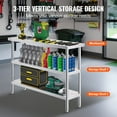 thumbnail image 4 of VEVOR Stainless Steel Food Prep Table, 14 x 48 x 34 Inch Commercial Kitchen Worktable, with 2 Adjustable Undershelf, Heavy Duty Prep Table Metal Work Table for BBQ, Kitchen, Home, and Garage, 4 of 9