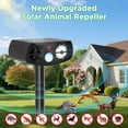 thumbnail image 6 of Solar Powered Animal Repeller, Ultrasonic Pest Deterrent with LED Strobe Light, Green, Motion Sensor, 14.8 Inch Stake, for Yard Garden 2 Packs, 6 of 7