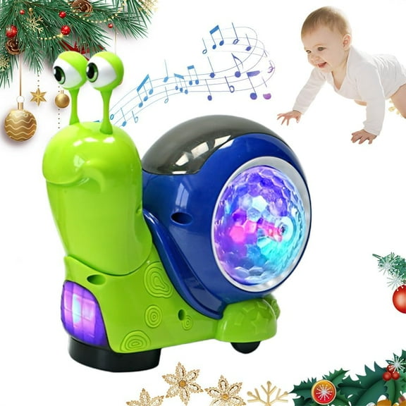 Baby Toddler Toy Electric Snail Crawling Toy, Musical Crawling Toys, Interactive Crawling Toy, Interactive Sensory Toy Christmas Birthday Gift