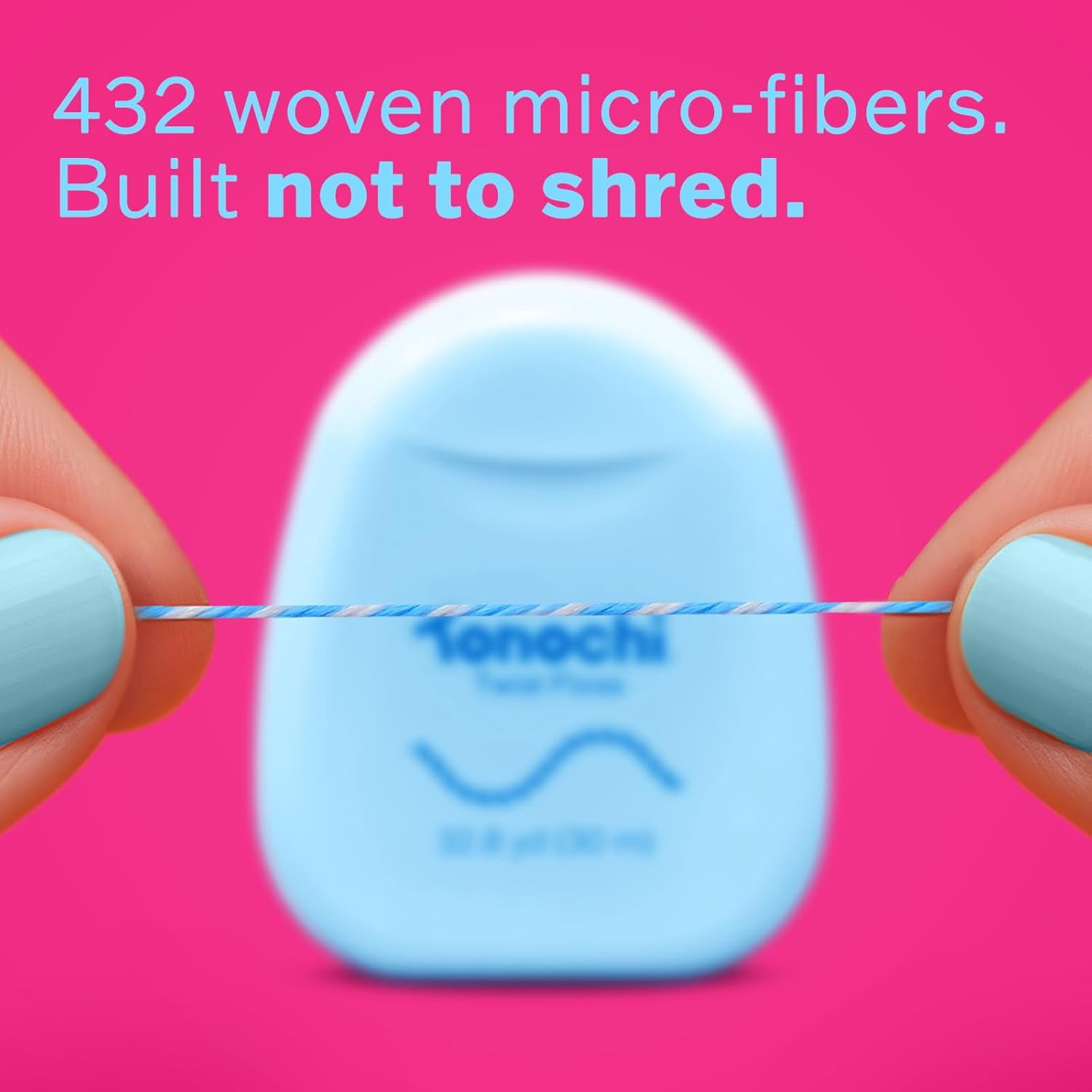 Twist Woven Dental , Two-Tone Color Fibers for Visible Plaque Tracking, Shred-Resistant Bred Texture, Smooth Ribbon-Like , Gentle on s, Mint + Xylitol, 3-Pack (33 yd Each)