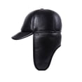 thumbnail image 3 of Men Fall Winter Peaked Flat Cap Adjustable Earmuffs Driving Cap Beret Hat ,Fashion, 3 of 3