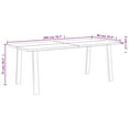 thumbnail image 4 of vidaXL Table à Manger 200x90x75 cm Bois Massif Acacia, 4 of 5