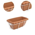 thumbnail image 6 of FashionCha Balcony Railing Planter Decorative Rectangular Vegetables Growing Container Home brown and white, 6 of 9