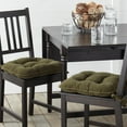 thumbnail image 4 of Greendale Home Fashions Indoor Reversible Corduroy Chair Pad (2-Pack), Sage, 4 of 6