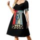 thumbnail image 1 of Divertido regalo de Goldendoodle. Vestido de manga corta con estampado de Golden Doodle The Dood. Vestidos de fiesta, vestidos de noche para mujer., 1 of 8