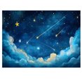 thumbnail image 4 of Night Sky Star Backdrops Shooting Star Clouds Galaxy Moon Background Twinkle Star Meteor Kids 1st Birthday Party Photo Background Newborn Baby Shower Banner Photo Studio Props, 4 of 4