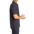 thumbnail image 3 of Mafoose Men's Active Textured Polo T-Shirt Iron Grey Large, 3 of 5