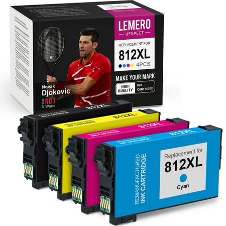 LemeroUexpect Ink for Epson 812 XL 812XL T812XL Ink Cartridges Combo Pack for Workforce Pro WF-7840 WF-7820 EC-C7000 Printer (Black Cyan Magenta Yellow  4 Pack) LemeroUexpect ink cartridge replacement for Epson 812 XL 812XL T812XL Ink Cartridge Combo Pack. Package contains 4-Pack High Yield ink cartridge for Epson 812 XL 812XL T812XL ink cartridges. 1 x 812XL Black ink cartridge T812XL120-S 1 x 812XL Cyan ink cartridge T812XL220-S 1 x 812XL Magenta ink cartridge T812XL320-S 1 x 812XL Yellow ink cartridge T812XL420-S For use with Epson WorkForce Pro WF-7840 WF-7820 EC-C7000 Printer. Estimated page yield is up to 1100 pages per 812XL Black ink cartridge  1100 pages per 812XL Color ink cartridge at 5% coverage (A4/Letter).. Our ink cartridges are formulated to provide crisp text quality prints with true-to-life color. Why LemeroUexpect? LemeroUexpect products are made in an ISO 9001 and ISO 14001 certified facility  with 25 years history in printer consumables field. Most production lines are automatic  which brings customers consistent quality. With strict material inspection team and quality management team to ensure the quality  we always aim to offer customers good products at reasonable price. We help people to work for their best image by making printing.